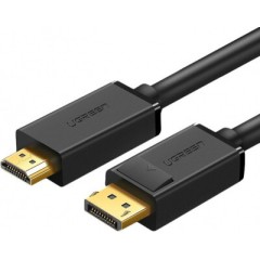 Кабель Ugreen DP101 DP Male To HDMI Male Cable 1M, 10238..
