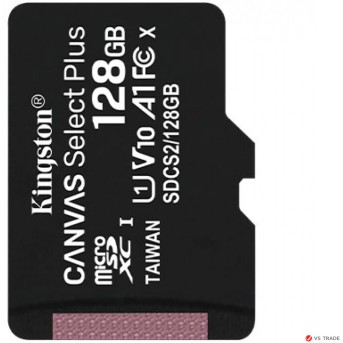 Карта памяти Kingston 128GB microSDXC Canvas Select Plus 100R A1 C10 Single Pack w/<wbr>o Adapter, SDCS2/<wbr>128GBSP - Metoo (2)