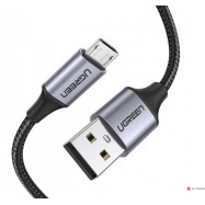 Кабель UGREEN US290 USB 2.0 A to Micro USB Cable Nickel Plating Aluminum Braid 3m (Black), 60403