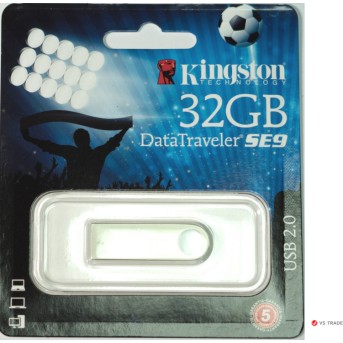 USB Flash Kingston 32GB, SE9, USB 2.0., DTSE9H/<wbr>32GB, KC-U4632-8F Silver Metal - Metoo (1)