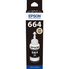 Контейнер с чернилами Epson C13T66414A L100/L200 Black ink bottle 70ml/ЖЕЛТАЯ НАКЛЕЙКА..