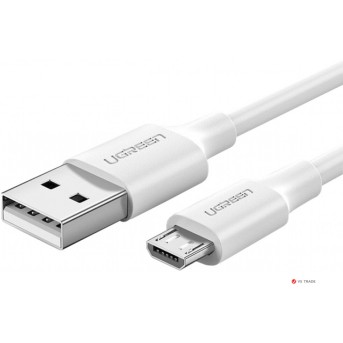 Кабель Ugreen US289 Micro USB Male To USB 2.0 A Male Cable 1M (White), 60141 - Metoo (1)