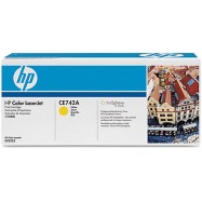 HP CE742A Yellow Print Cartridge for Color LaserJet CP5225, up to 7300 pages.