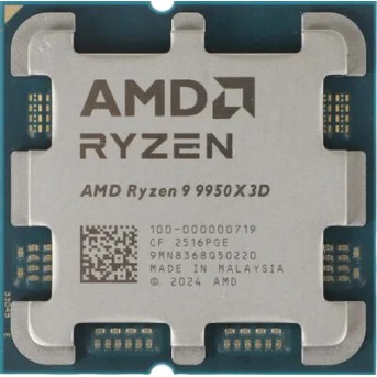 Процессор AMD Ryzen 9 9950X3D2, AM5, 4.3GHz base 5.6GHz Turbo, 192Mb L3 Dual 3D V-Cache, 16C/32T, 100-000001978, TRAY в Metoo.kz - Metoo (1)