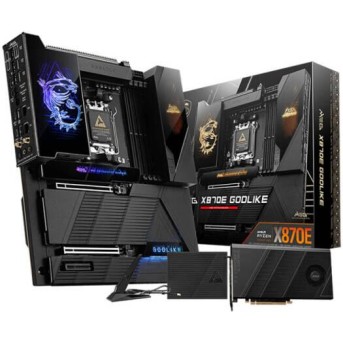 Сист.плата MSI MEG X870E GODLIKE, X870E, AM5, 4xDDR5, 2xPCI-E x16, PCI-E x4, M2, SATA, Thunderbolt, 10Gb NIC, WIFI7, BOX - Metoo (1)