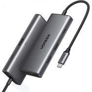 Конвертер Ugreen CM498 USB-C To HDMI+2*USB 3.2 A+ USB-C 3.2+SD/TF+PD 15531