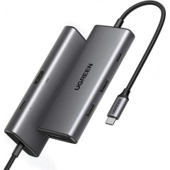 Конвертер Ugreen CM498 USB-C To HDMI+2*USB 3.2 A+ USB-C 3.2+SD/<wbr>TF+PD 15531