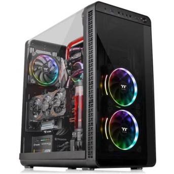 Корпус Thermaltake View 37 RGB Plus/Black/Win/Riing Plus RGB H14 RGB Fan*3, CA-1J7-00M1WN-01 в Metoo.kz - Metoo (1)