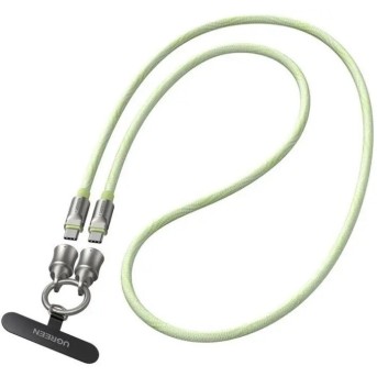 Кабель UGREEN L508 35500 USB 2.0 60W 1.2m Green Плетёный с петлёй в Metoo.kz - Metoo (1)