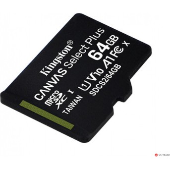 Карта памяти Kingston 64GB microSDXC Canvas Select Plus 100R A1 C10 Single Pack w/<wbr>o Adapter, SDCS2/<wbr>64GBSP - Metoo (1)
