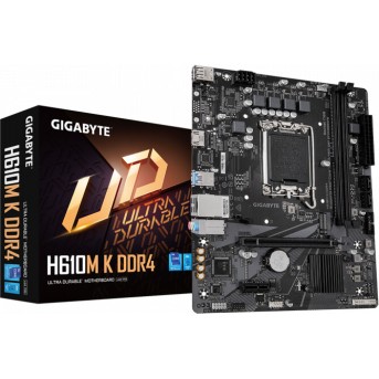 Сист.плата Gigabyte H610M K DDR4 2.0, H610, 1700, 2xDDR4, PCI-Ex16, PCI-Ex1, M.2, 2xSATA, HDMI, BOX в Metoo.kz - Metoo (1)