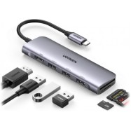 Адаптер Ugreen CM511 20956A Type C to HDMI +USB 3.0*3 + SD/TF Converter