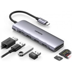 Адаптер Ugreen CM511 20956A Type C to HDMI +USB 3.0*3 + SD/<wbr>TF Converter