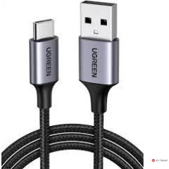 Кабель UGREEN US288 USB-A 2.0 to USB-C Cable Nickel Plating Aluminum Braid 3m (Space Gray), 60408