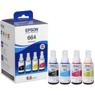 Экономичный набор из четырех контейнеров с чернилами, серия 664 Epson C13T66464A 664 EcoTank/ЖЕЛТА..
