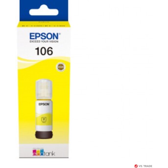 Контейнер с желтыми чернилами Epson C13T00R440 106 EcoTank YE Ink Bottle - Metoo (1)