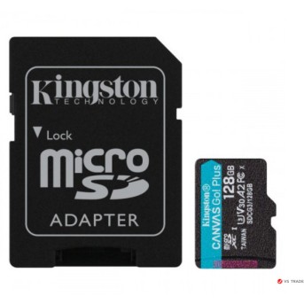 Карта памяти Kingston 128GB microSDXC Canvas Go Plus 170R/<wbr>90W A2 U3 V30 Card No Adapter, SDCG3/<wbr>128GBSP - Metoo (1)