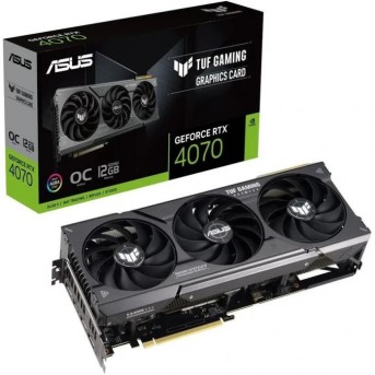 Видеокарта ASUS TUF-RTX5070-O12G-GAMING, 12Gb GDDR7, 192-bit, Cuda Core 6144, HDMI, DP, BOX - Metoo (1)