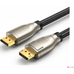 Кабель Ugreen DP112 1.4 DP M/<wbr>M Round Cable Zinc Alloy Shell with Braided 2m (Black) 60843