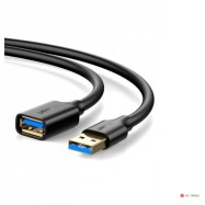 Кабель UGREEN USB 3.0 Extension Male Cable 1m (Black), 10368