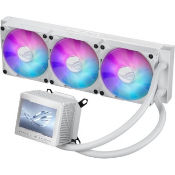 СЖО ASUS ROG Ryujin III 360 ARGB WHT Extreme, Asetekapos;s Emma Gen8 V2 Pump, magnetic ROG ARGB fans, LCD DISPLAY, WHITE,BOX - Metoo (1)