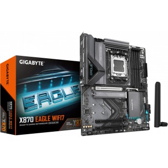 Сист.плата Gigabyte X870E EAGLE X WF7, X870E, AM5, 4xDDR5, 3xPCI-E x16, M2, SATA, USB-C, HDMI, WIFI7, BOX в Metoo.kz - Metoo (1)