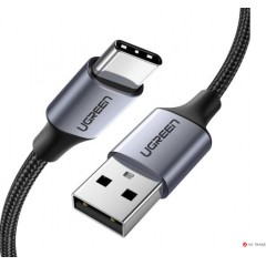Кабель UGREEN US288 USB-A 2.0 to USB-C Cable Nickel Plating Aluminum Braid 0.5m (Black)
