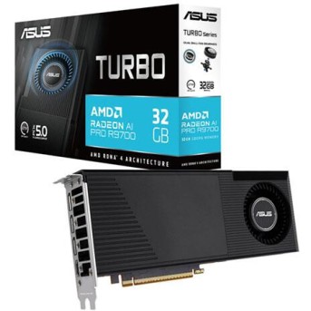 Видеокарта ASUS TURBO Radeon™ AI PRO R9700, 32Gb GDDR6 256bit, 3xHDMI, 1xDP, BOX в Metoo.kz - Metoo (1)