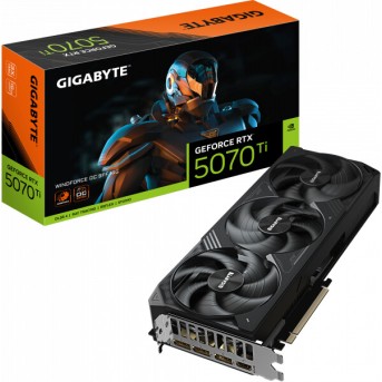 Видеокарта Gigabyte , RTX 5070Ti Windforce OC, 16G GDDR7, 256bit, HDMI, DP, BOX - Metoo (1)