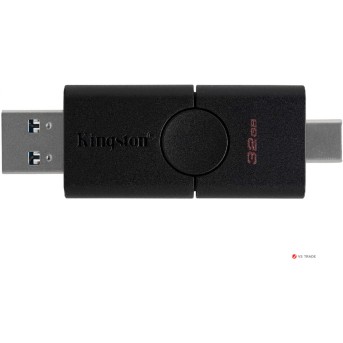 USB- Flash Kingston 32Gb, DataTraveler Duo, USB 3.2 Gen1 + Type-C, DTDE/<wbr>32GB, Black - Metoo (2)