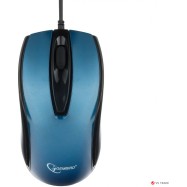 Мышь Gembird MOP-405-B, USB, синий, объемный цвет, бесшум клик, 2 кнопки, 1000 DPI, 1.45м, блистер