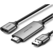 Кабель UGREEN CM151 USB to HDMI Digital AV Adapter 1.5m (Gray). 50291