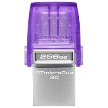 USB Flash Kingston 256 GB, DataTraveler MicroDuo 3C, USB 3.2, Type-C, Violet, DTDUO3CG3/<wbr>256GB - Metoo (1)
