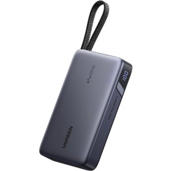 Пауэрбанк UGREEN PB550 55996B 20000mAh 67W 1C1A Power Bank with 1*67W Built-in Cable в Metoo.kz - Metoo (1)