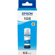 Контейнер с чернилами Epson C13T09C24A 108 EcoTank Cyan 70 ml/ЖЕЛТАЯ НАКЛЕЙКА..