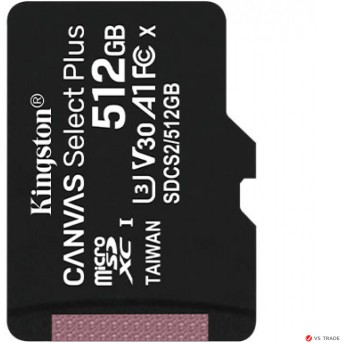 Карта памяти Kingston 512GB microSDXC Canvas Select Plus 100R A1 C10 Single Pack w/<wbr>o Adapter, SDCS2/<wbr>512GBSP - Metoo (2)