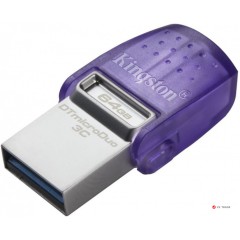 USB-flash Kingston 64GB DTDUO3CG3/<wbr>64GB, двойной интерфейс USB Type-C и Type-A, 200 МБ/<wbr>с (чтение), USB 3.2 Gen 1