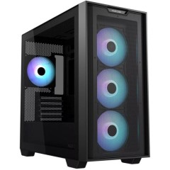 Кейс ASUS A21 PLUS TG ARGB, microATX, hidden-connector motherboards, VGA up to 380 mm, Black