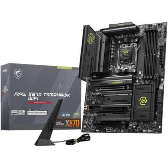 Сист.плата MSI MAG X870 TOMAHAWK WIFI, X870, AM5, 4xDDR5, 3xPCI-E x16, M2, SATA, Thunderbolt, HDMI, WIFI7, BOX - Metoo (1)