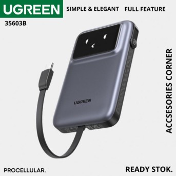 Пауэрбанк UGREEN PB511 35603B 10000mAh 30W/<wbr>2*Type-C +USB-A Fast Charging - Metoo (1)