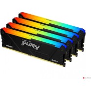 ОЗУ Kingston FURY Beast RGB 128Гб (32x4, )DIMM DDR4, 3600MT/s, CL18, 1.35В, KF436C18BB2AK4/128