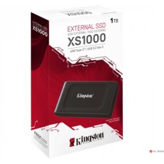 Внешний SSD Kingston SXS1000/<wbr>1000G 1TB, USB 3.2 Gen 2, до 1050 МБ/<wbr>с (чтение), 1000 МБ/<wbr>с (запись), кабель USB-C к USB-A