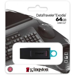 USB- Flash Kingston DTXM/<wbr>64GB, USB 3.2 Gen 1, черный пластик