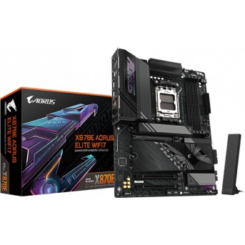 Сист.плата Gigabyte X870E A ELITE WIFI7 1.2, X870E, AM5, 4xDDR5, 3xPCI-E x16, 4xM2, SATA, USB4, HDMI, BOX в Metoo.kz - Metoo (1)