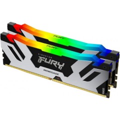 ОЗУ Kingston Fury Renegade Silver RGB, 48Gb (2x24Gb), DIMM DDR5, 6400Mt/<wbr>s, CL32, KF564C32RSAK2-48