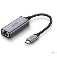 Адаптер UGREEN CM199 USB Type C to 10/<wbr>100/<wbr>1000M Ethernet Adapter (Space Gray), 50737