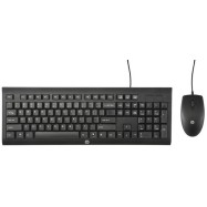 Клавиатура и мышь HP C2500 клавиатура черная мышь черная USB