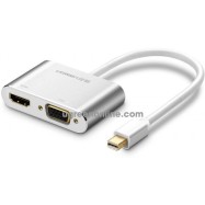 Адаптер UGREEN MD115 Mini DP to HDMI + VGA Converter (Silver)