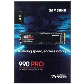 Твердотельный накопитель Samsung 990 PRO, 4Tb, M2 NVMe 2280, PCI-E 4.0, Read 7450, Write 6900, MZ-V9P4T0BW - Metoo (1)