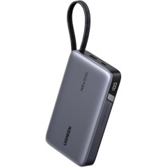 Пауэрбанк UGREEN PB552 55995B 25000mAh 165W 1C1A Power Bank with 1*140W amp; 1*100W Built-in Cable..